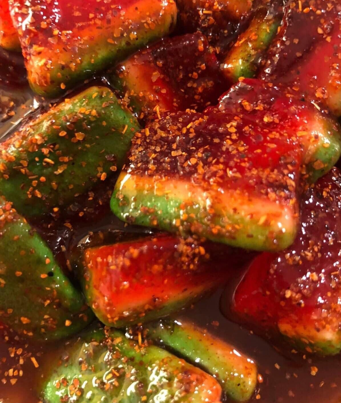 GOMITAS DE SANDIA CON CHILITO Y CHAMOY